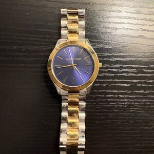 Michael Kors Two-Tone Watch with Blue Face